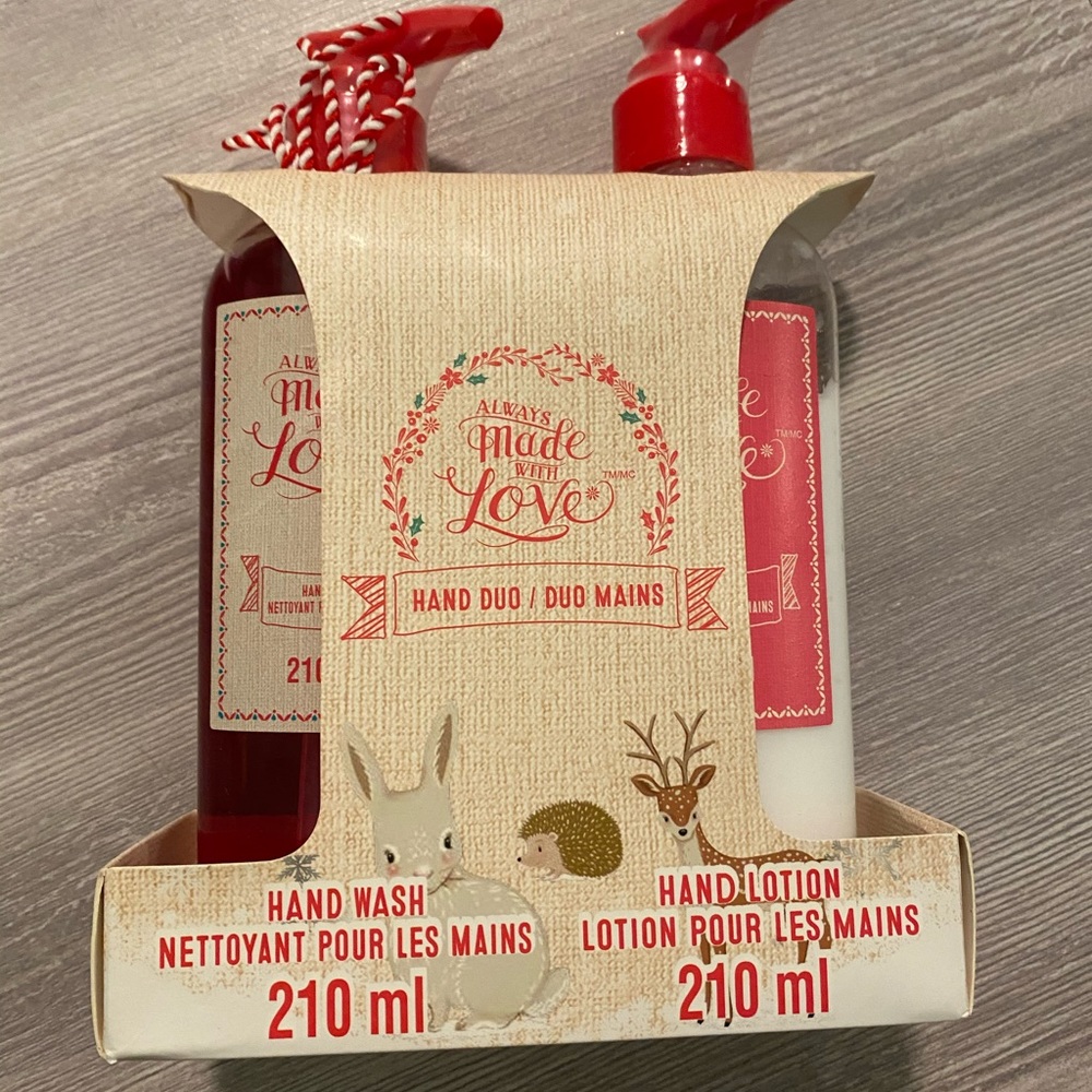 NWOT made with love hand wash & lotion duo